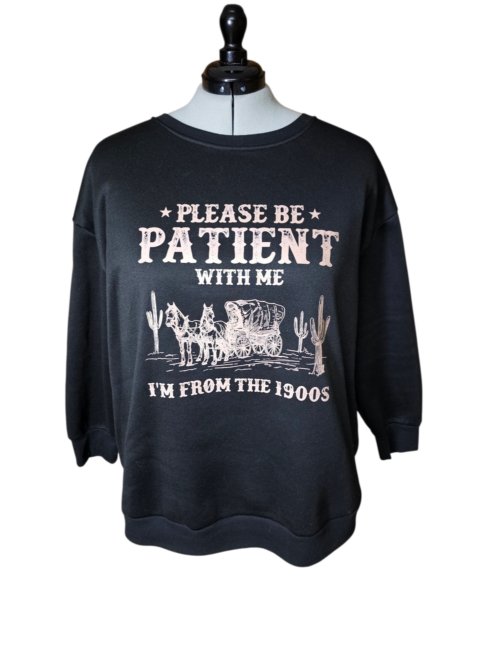 SHEIN Black Pullover Sweatshirt